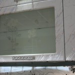 стекло с пескоструйным рисунком фон-матовый