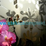 Зеркало-SMC-012-Цветы-бронза