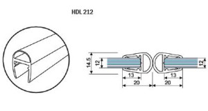 Профиль-ПВХ-стекло-стекло-HDL-212