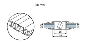 Профиль-ПВХ-стекло-стекло-магнитный-HDL-209